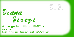 diana hirczi business card